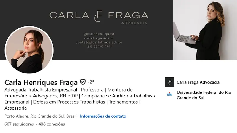 Foto Dra. Carla Fraga Linkedin
