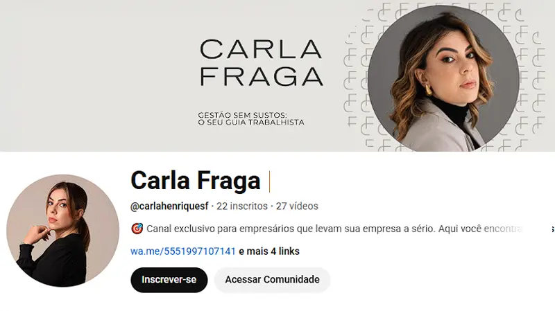 Foto Dra. Carla Fraga Facebook