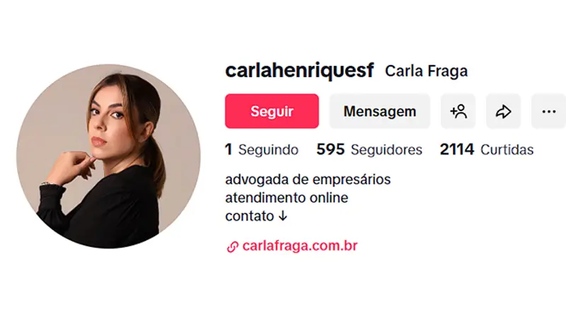 Foto Dra. Carla Fraga Instagram